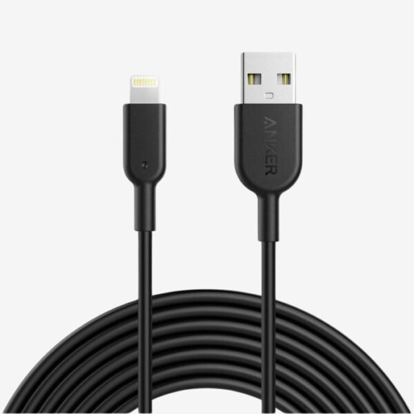 Anker PowerLine II Lightning To USB Charging Cable, 10 ft, Black, A8434H12
