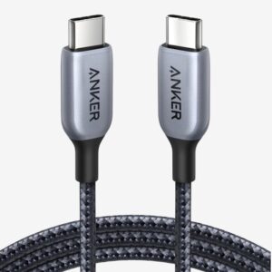 Anker 765 USB-C to USB-C 6ft 140W Nylon Cable A8866HA1 Gray