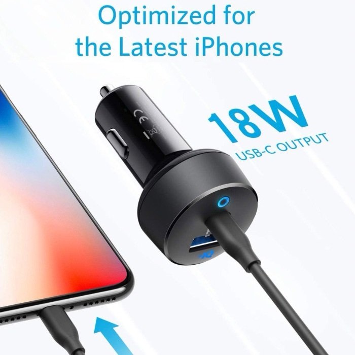 Anker USB C Car Charger PD 2 + Type C to Lghtining Cable B2726H11 - Image 4