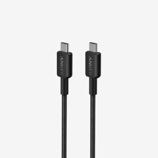 Anker 322 USB-C to USB-C 3ft Braided Cable A81F5H11  Black
