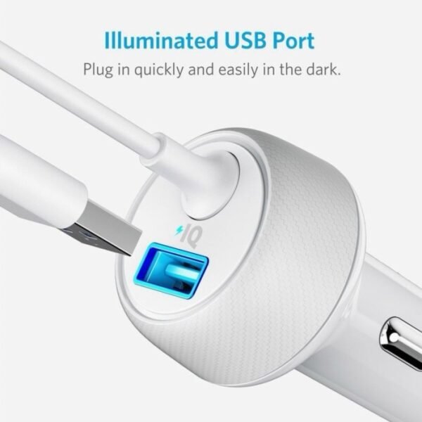 Anker PowerDrive 2 Elite with Lightning Cable A2214H21 White - Image 2