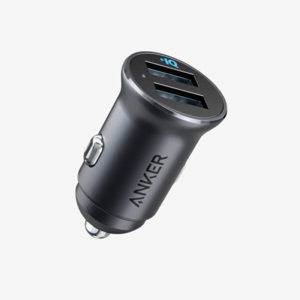 Anker PowerDrive 2 Alloy Metal Mini Car Charger A2727H12 Black
