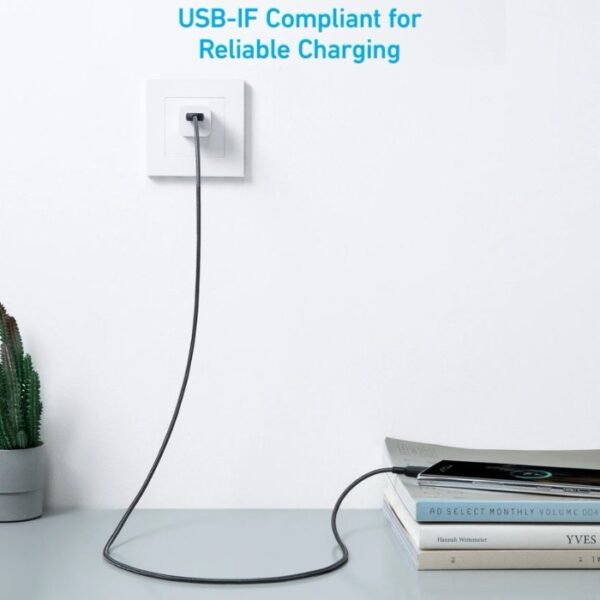 Anker 322 Usb-A To Usb-C Cable 6Ft Nylon Black A81H6H11 - Image 3