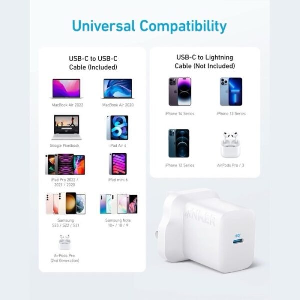 Anker 312 USB-C Wall Charger 30W  White A2640K21 - Image 2