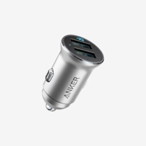 Anker PowerDrive 2 Alloy compact 24W Car Charger Silver A2727H41