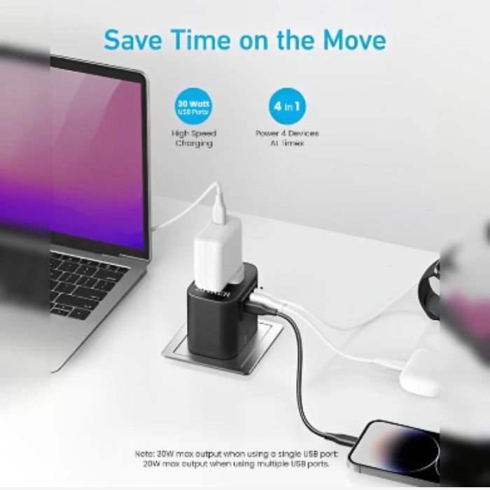 Anker USB-C Travel Adapter Black A9212K11 - Image 4