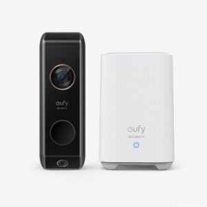 Anker Eufy Video Doorbell Dual Camera 2K with HomeBase E8213G11 - Black