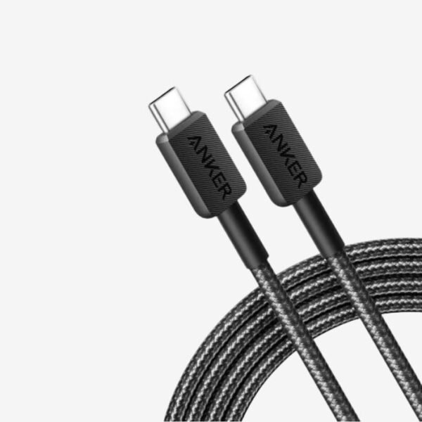Anker 322 USB-C to USB-C 3ft Braided Cable A81F5H11  Black - Image 2