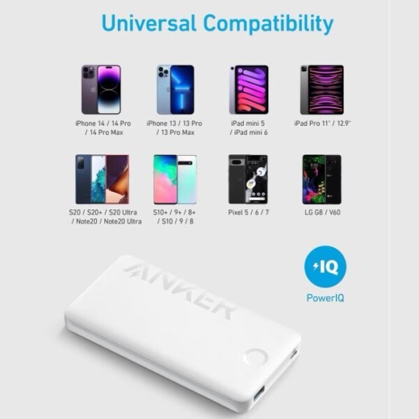 Anker 323 Power Bank 10,000 mAh 12W White A1334H21 - Image 5