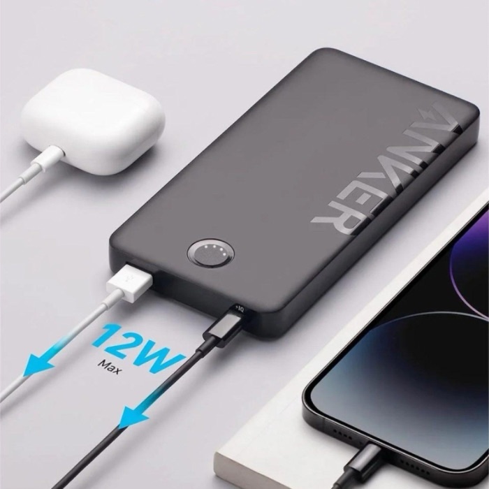 Anker Power Bank 10000mAh 12W 2 Ports Black A1237H11 - Image 4