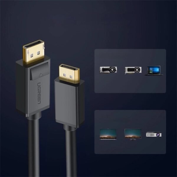 UGREEN Display Port Male to Male Cable 1.5m Black DP102 - Image 3