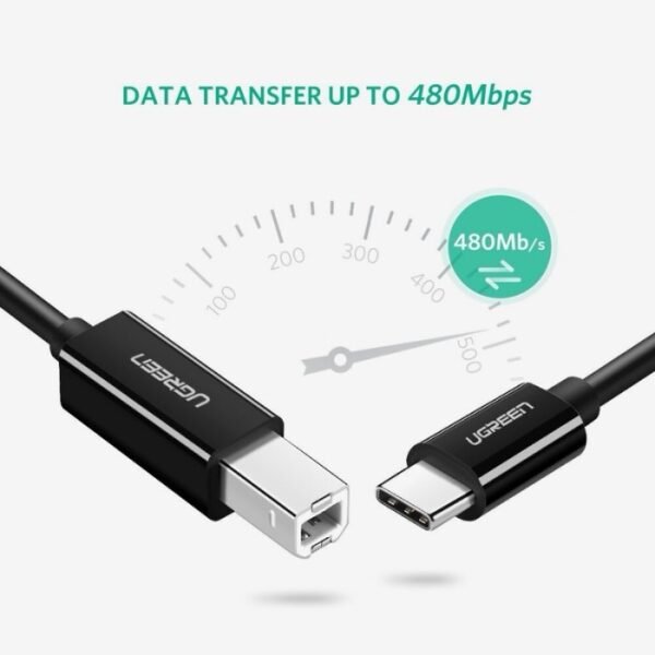 Ugreen US241 USB-C to USB 2.0 Print Cable 2M - Image 3