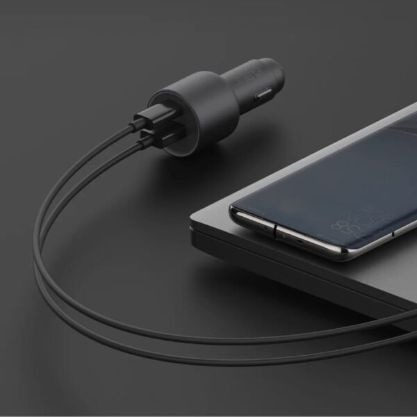 Xiaomi Car Charger USB-A + TYPE-C 67W Black - Image 4