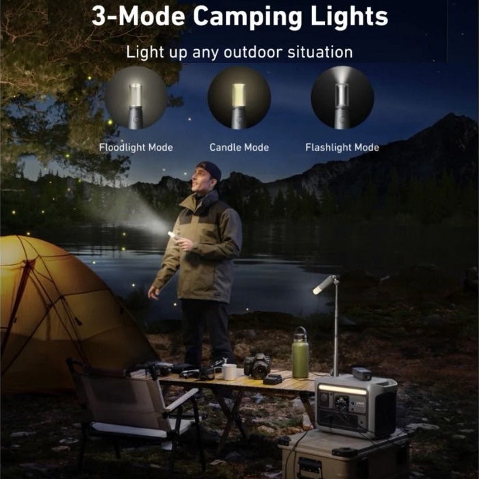 Anker SOLIX C800 Plus Portable Power Station, 1200W Solar Generator with Camping Lights A17542A1 - Image 3