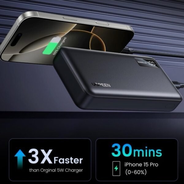 Ugreen Power Bank 20000mAh Grey PB312 - Image 4