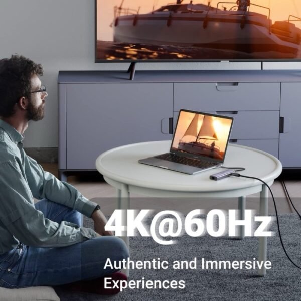 UGREEN 7-in-1 Multiport Adapter 4K 60Hz HDMI To USB-C 100W PD/SD CM512 - Image 4