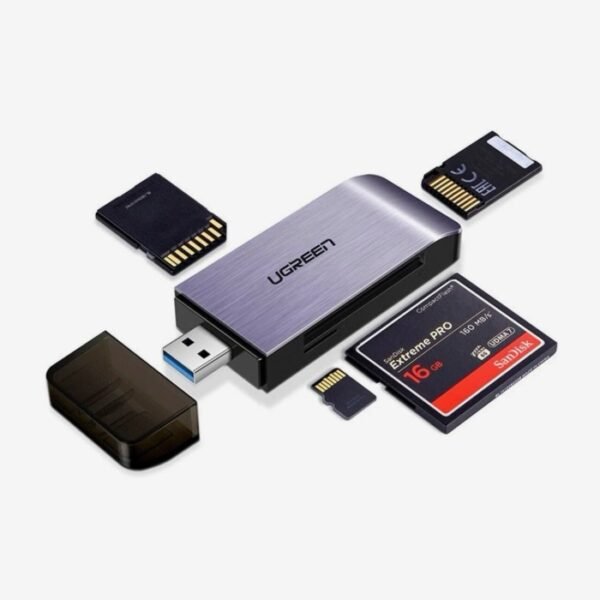 UGREEN CM180 4-in-1 USB 3.0 Card Reader Gray - Image 2