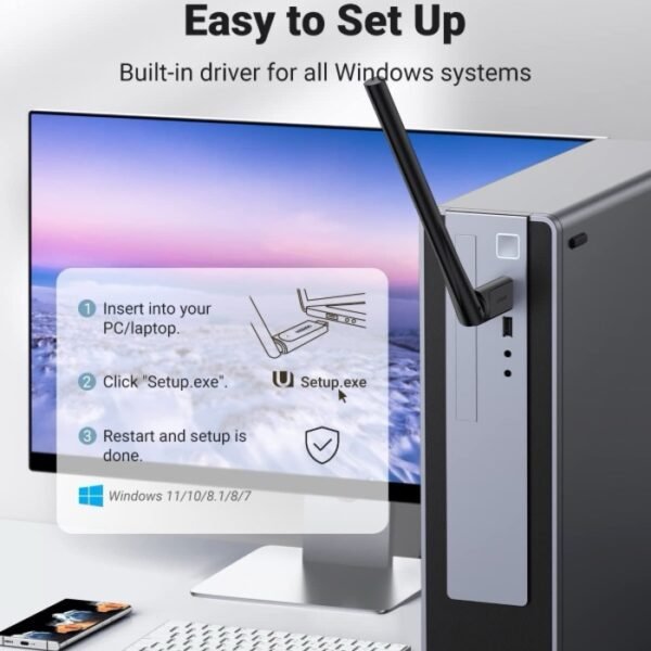 Ugreen CM496 AC650 Dual Band USB Network Adapter - Image 5