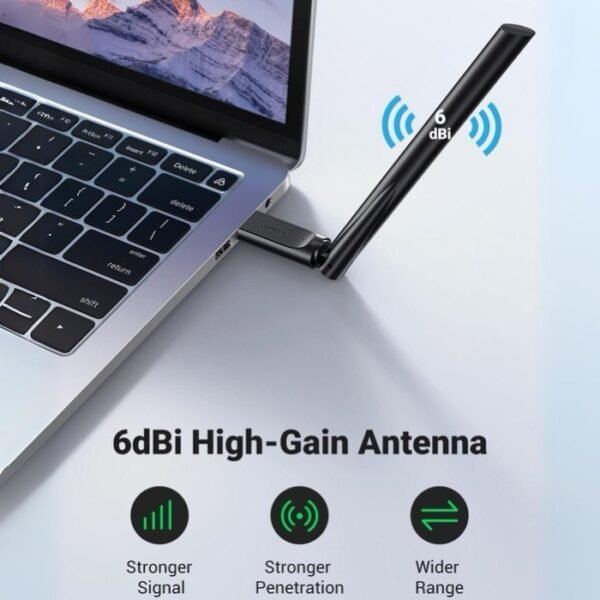 Ugreen CM496 AC650 Dual Band USB Network Adapter - Image 3