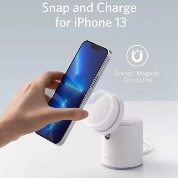 Anker MagGo Wireless Charger, Dolomite White, B2568221 - Image 2