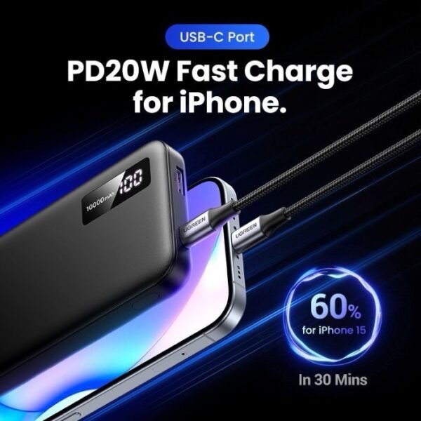 Ugreen 10000Mah Mini Quick Charging 20W Power Bank PB311 - Image 3