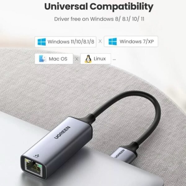 UGREEN USB 3.0 Gigabit Ethernet Network Adapter Space Gray CM209 - Image 3