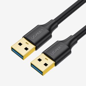Ugreen USB-A 3.0 Male to Male 1m Plastic Cable US128 - Black