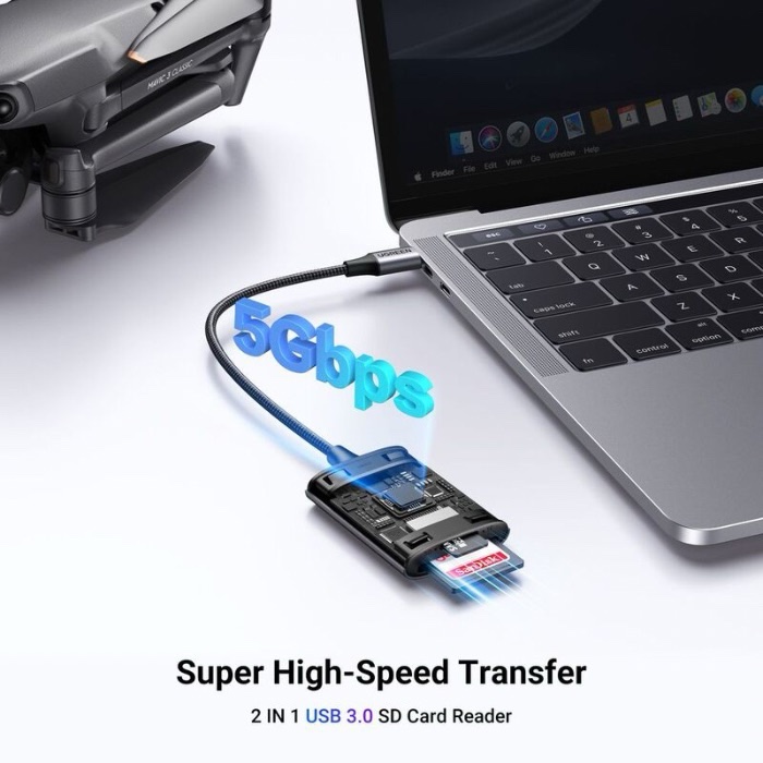 Ugreen USB-C To SD/TF Memory Card Reader Alu Case CM401 - Image 3