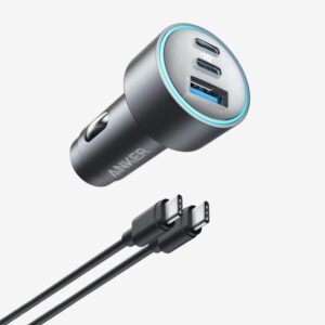 Anker 535 Bundle Of 3.2 Ft C- C Cable Car Charger 67W Gray B2731HA1