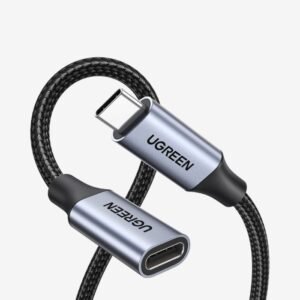 Ugreen US372 Usb-C Male To Usb-C Female Gen2 Alu Case Braided Extension Cable 1M