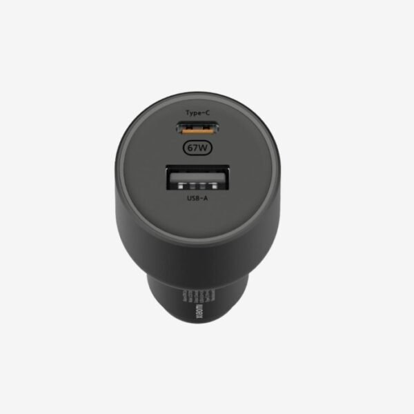 Xiaomi Car Charger USB-A + TYPE-C 67W Black - Image 2