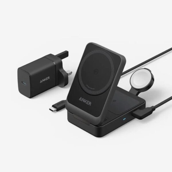 Anker MagGo 15W 3-in-1 Wireless Charger, B2557211 Black