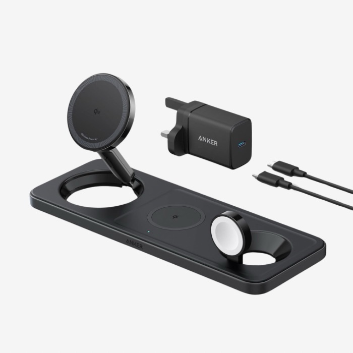 Anker 15W MagGo Wireless Charging Station 3-in-1 for Apple Devices B25M1211