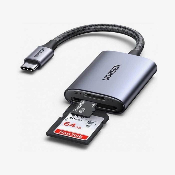 Ugreen USB-C To SD/TF Memory Card Reader Alu Case CM401