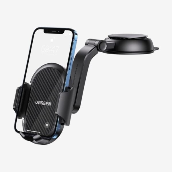 Ugreen Waterfall-Shaped Suction Cup Phone Mount - Black