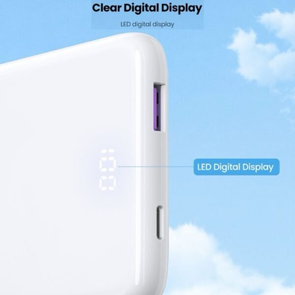 UGREEN PB200 10,000mAh Two-way Fast Charging Power Bank White - Image 3