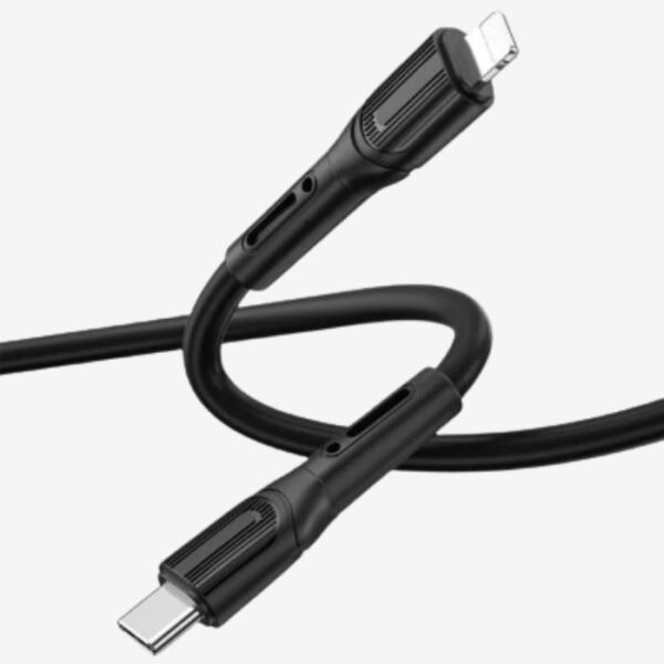 WIWU WI-C005 Armor 20W PD Type-C TO Lightning Charging Cable 1M – Black - Image 4