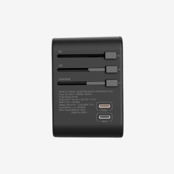 WIWU UA-303 Universal Plug Adapter - Black - Image 4