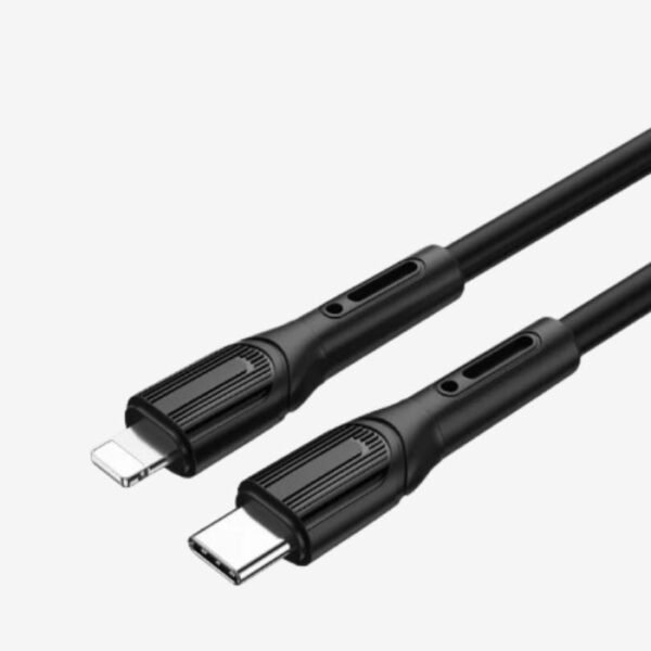 WIWU WI-C005 Armor 20W PD Type-C TO Lightning Charging Cable 1M – Black - Image 2