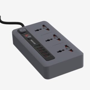 Porodo 4 USB Port 3.4A + 1 QC 3.0 with 3 Universal Power Sockets 10A PD-FWCH013