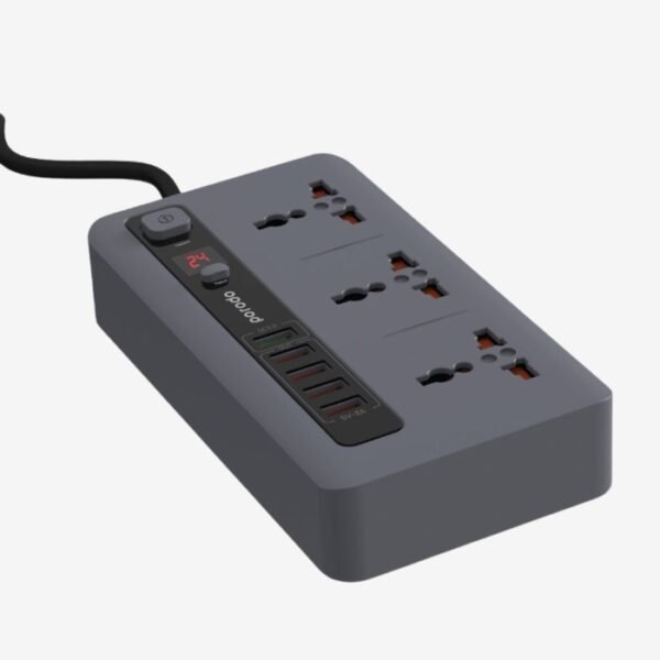 Porodo 4 USB Port 3.4A + 1 QC 3.0 with 3 Universal Power Sockets 10A PD-FWCH013