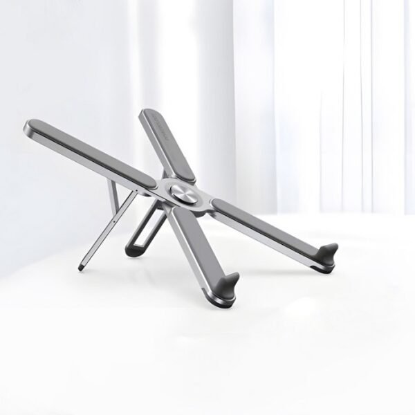 Powerology Adjustable Aluminium Alloy Portable and Foldable Laptop Stand - Silver PWAALPFL - Image 3