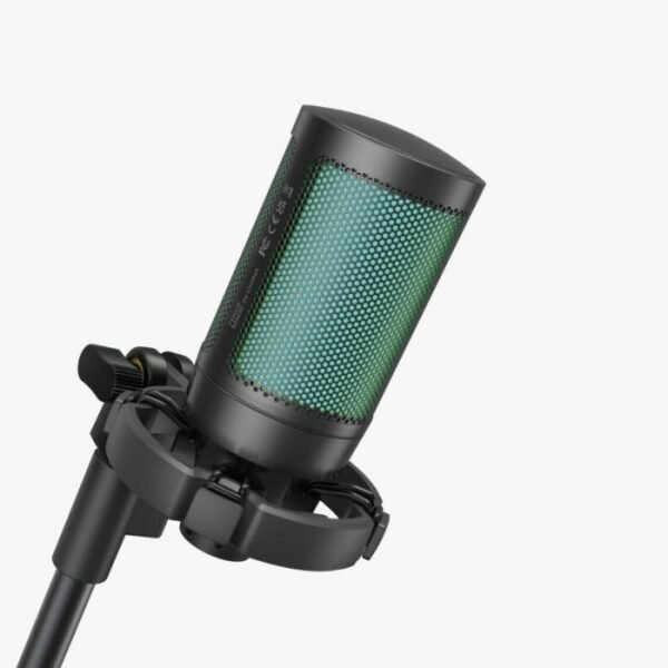 Porodo Gaming Professional RGB Condenser Microphone with Extension Stand - Black PDX519 - Image 3
