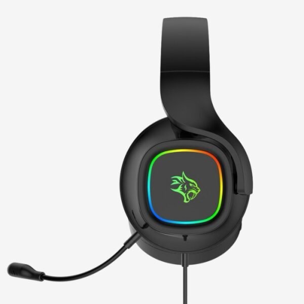 Porodo Gaming RGB Headphone with Detachable Microphone - Black PDX418 - Image 3