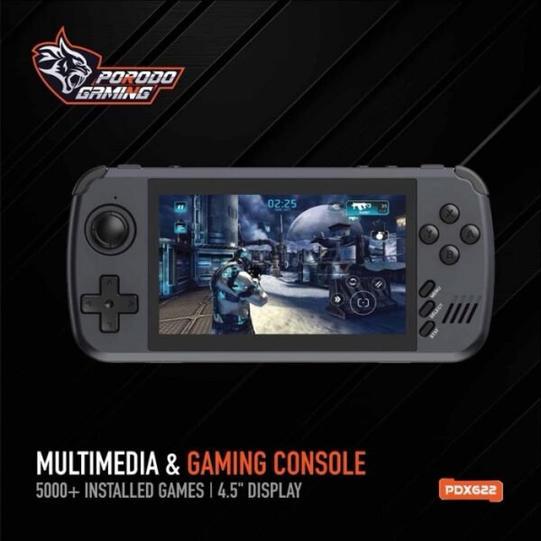 Porodo Gaming Multimedia & Gaming Console 4.5" 128MB RAM + 64GB 3000mAh - Black PDX622 - Image 4