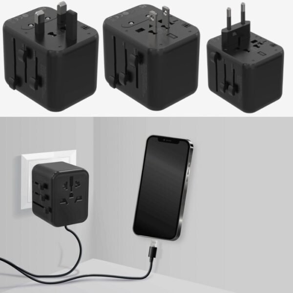 Porodo Dual USB-A Universal Travel Adapter 2.4A - Image 3