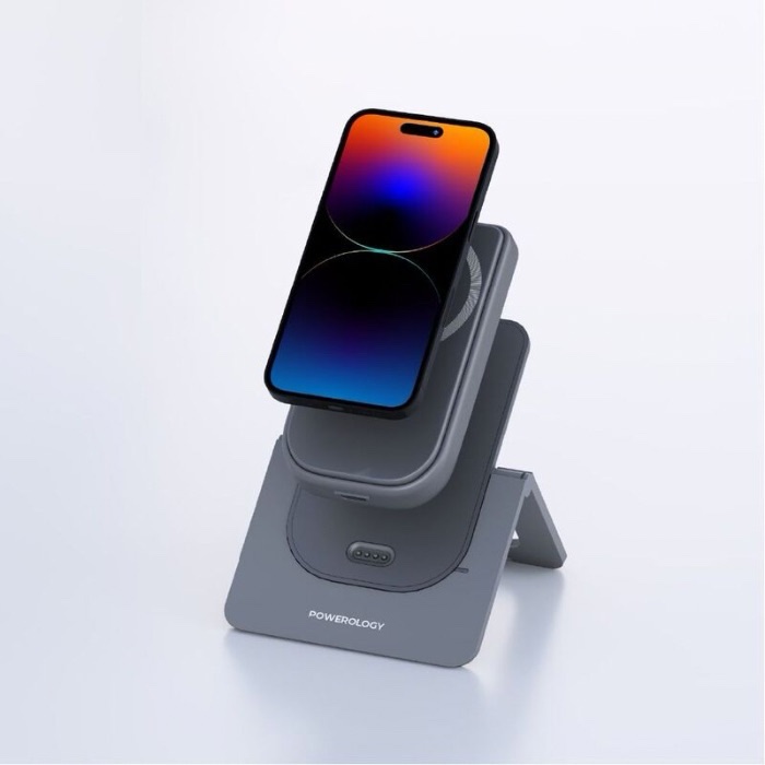 Powerology 10000mAh Magsafe Combo Powerbank with Charging Stand 20W PPBCHA21 - Image 3