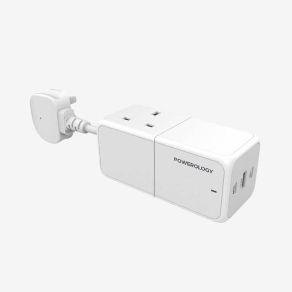 Powerology 65W USB Power Strip with Dual Power Sockets PWPS65W - Image 2