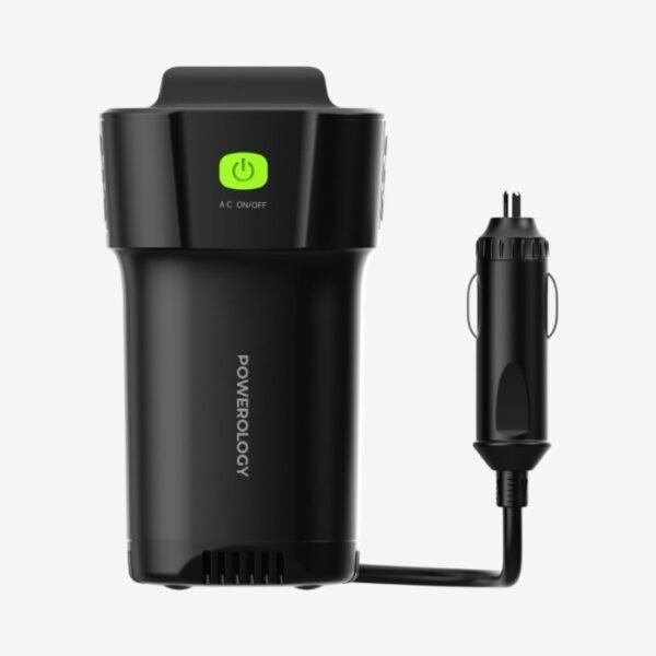 Powerology 150W Inverter AC Universal USB A 2type-C DC Car 12V10A - Black P150INVBK - Image 2