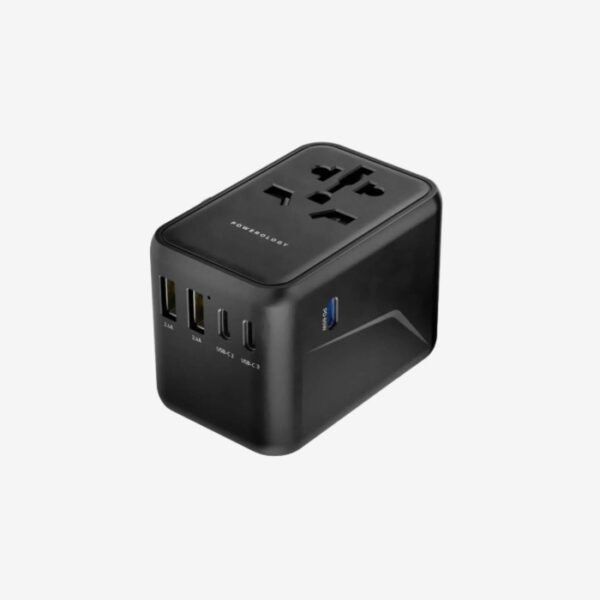 POWEROLOGY UNIVERSAL MULTI-PORT TRAVEL ADAPTER PD 65W (3X TYPE-C WITH 2X USB-A PORTS) P65W3PD